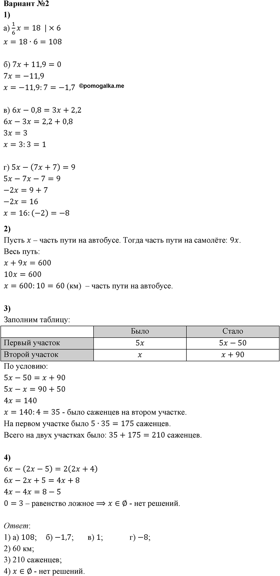 Контрольные работы. Контрольная работа 2 Вариант №2 — решение 1