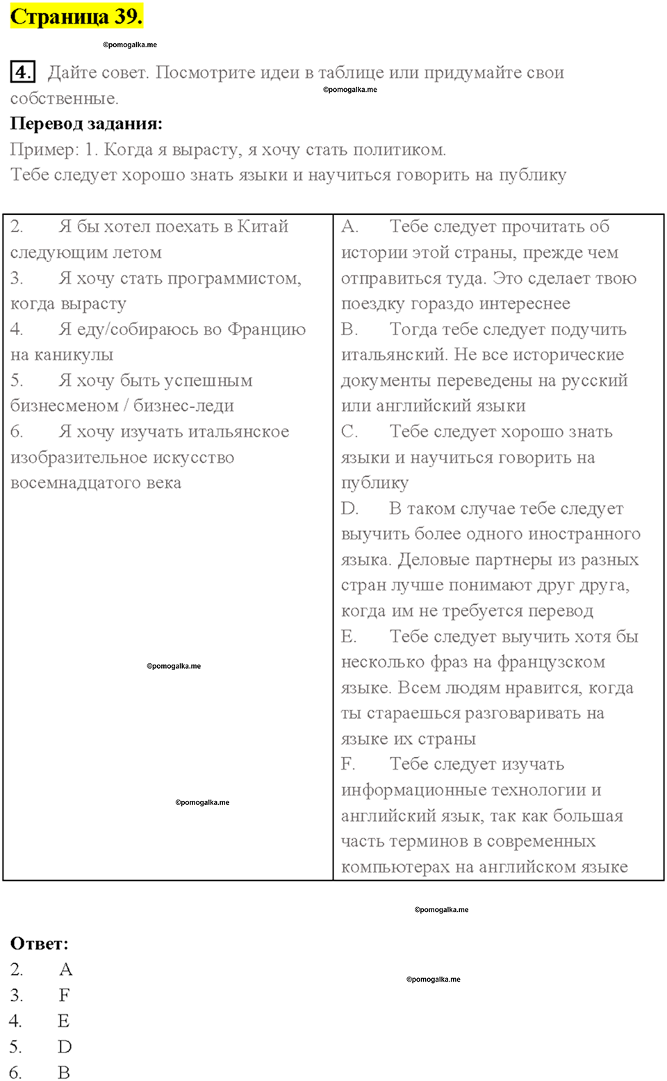 2. MEET THE WINNERS OF THE TEENAGERS’ COMPETITION. Страница 39 — решение 1