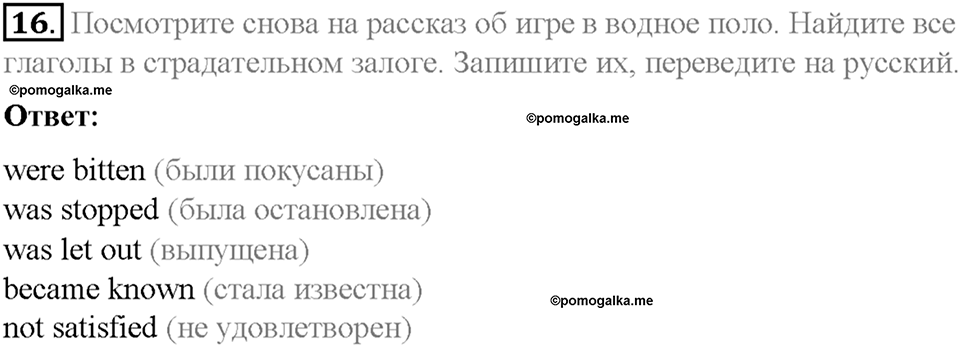 Homework. Unit 4 номер 16 — решение 1