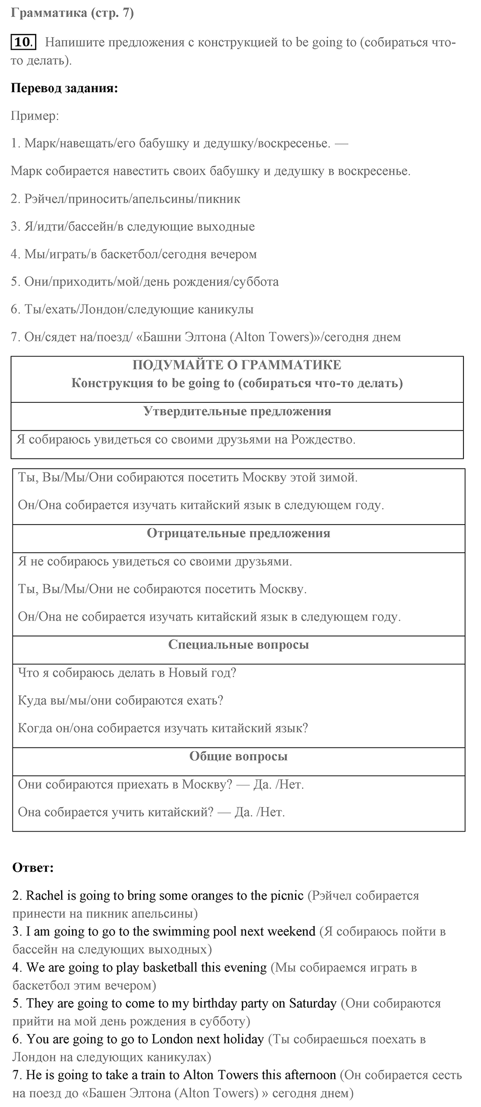 Unit 9. Free time. Unit 9 задание 10 — решение 1
