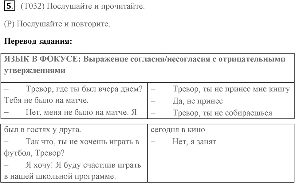 Unit 5. School activities. Unit 5 задание 5 — решение 1
