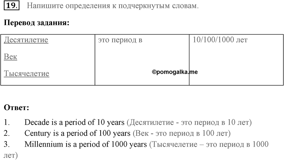 Unit 3. Talking about old times. Unit 3 задание 19 — решение 1