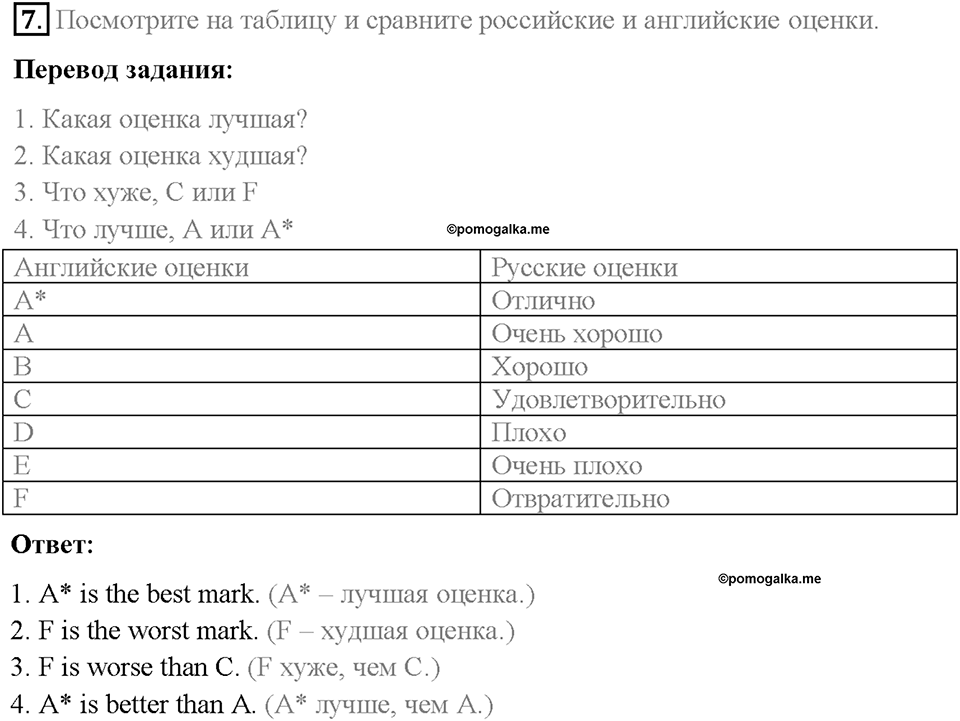 Unit 7. Lesson 3-4. Задание №7 — решение 1
