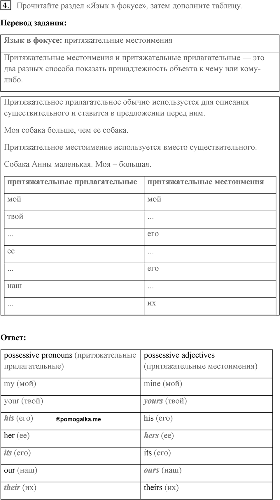 Unit 9. Best Friends?. Страница 120 номер №4 — решение 1