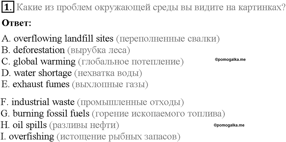 Module 7. VB7. Vocabulary Bank 3. Задание №1 — решение 1
