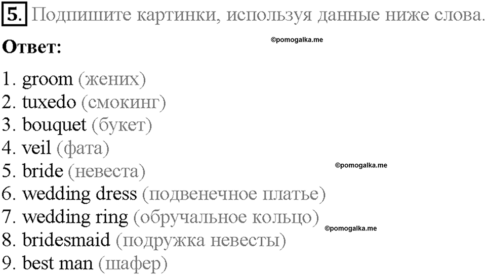 Module 7. VB14. Vocabulary Bank 5. Задание №5 — решение 1