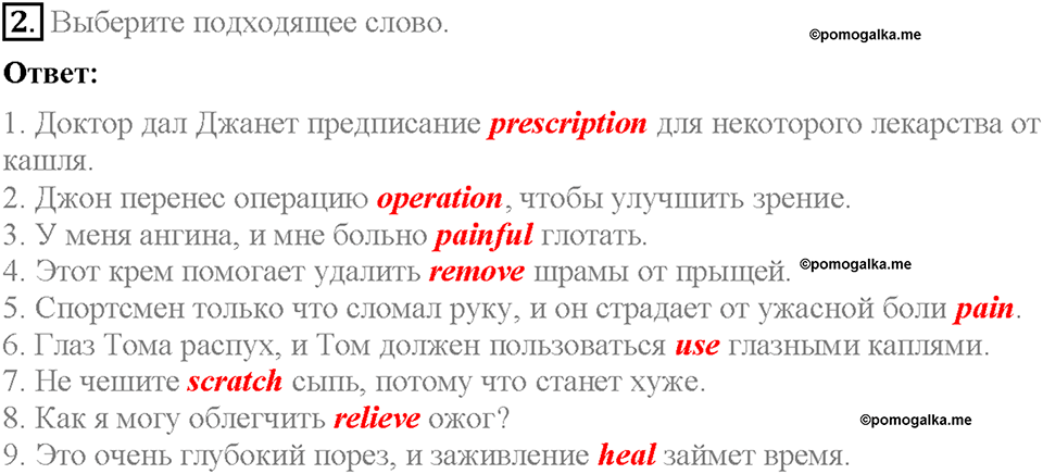 Module 7. VB10. Vocabulary Bank 4. Задание №2 — решение 1