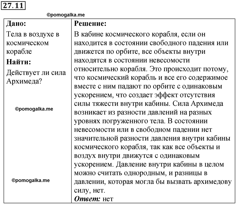 Номер 27.11 — решение 1