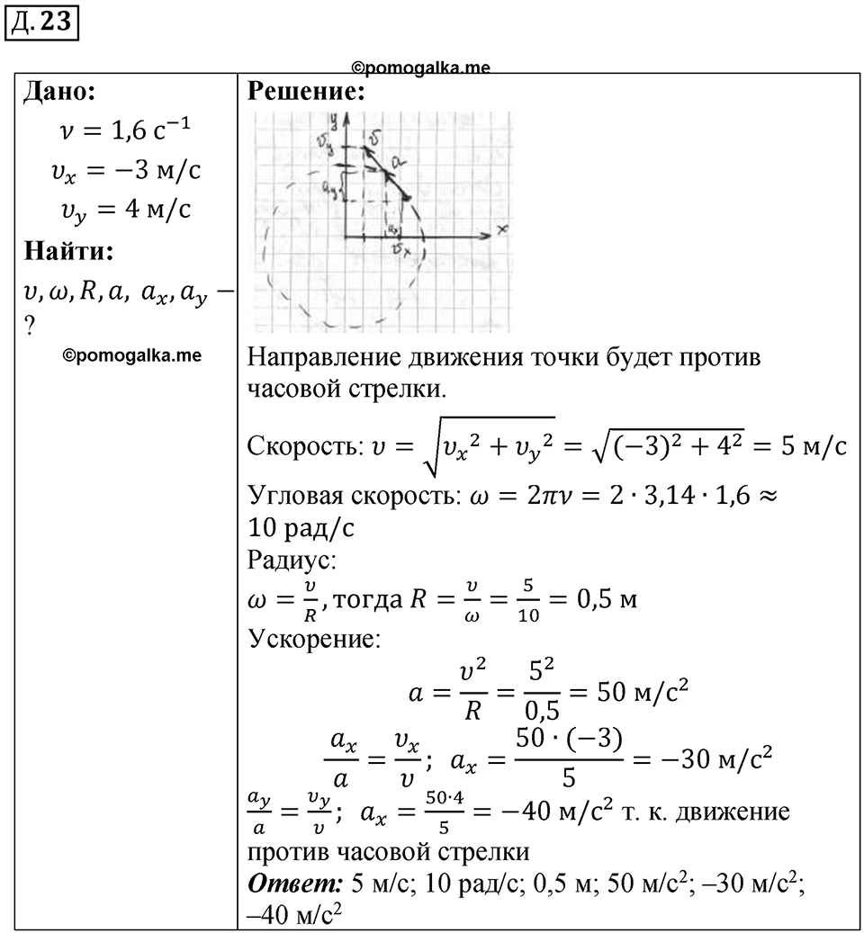 Д. 23 — решение 1