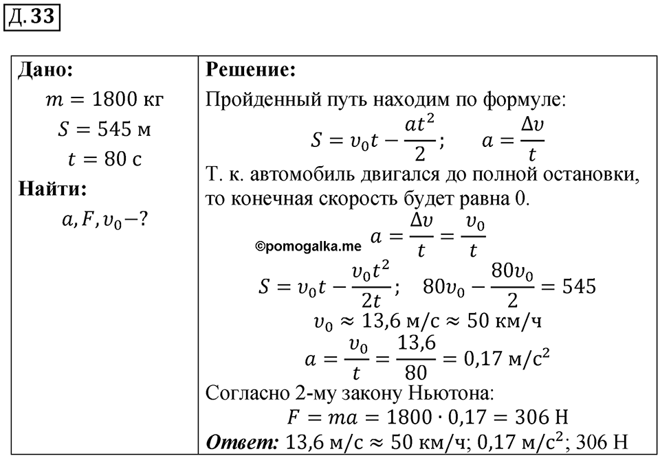 Д. 33 — решение 1