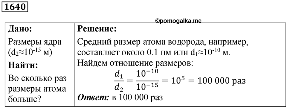 Задача №1640 — решение 1