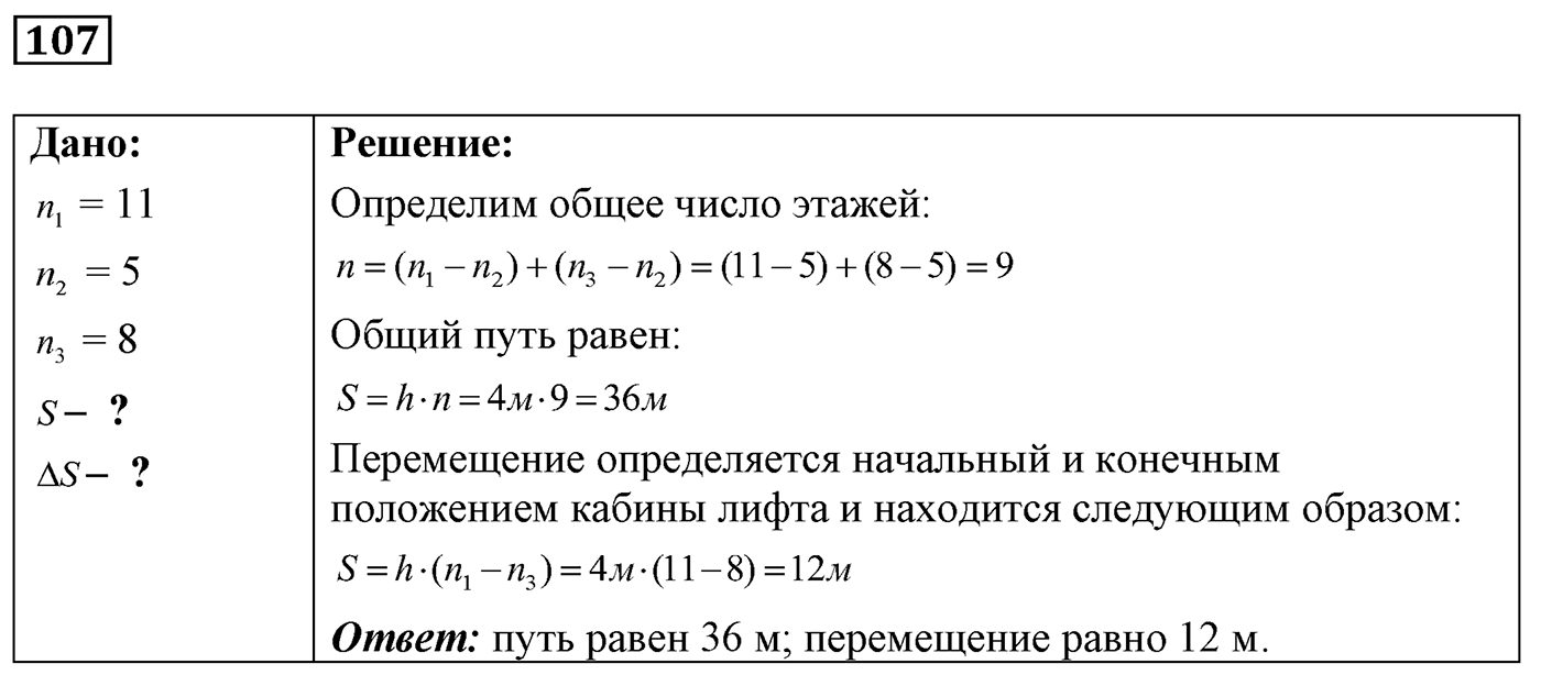 Задача №107 — решение 1