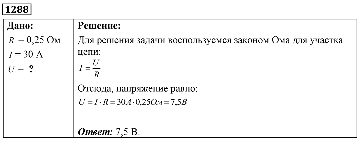 Задача №1288 — решение 1