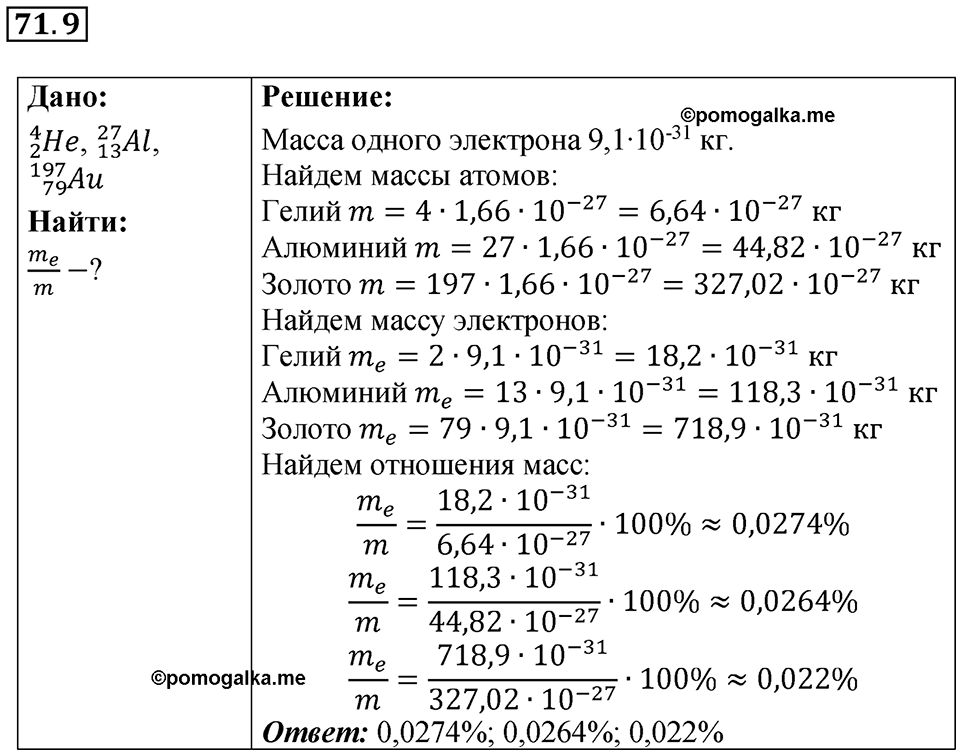 Номер 71.9 — решение 1