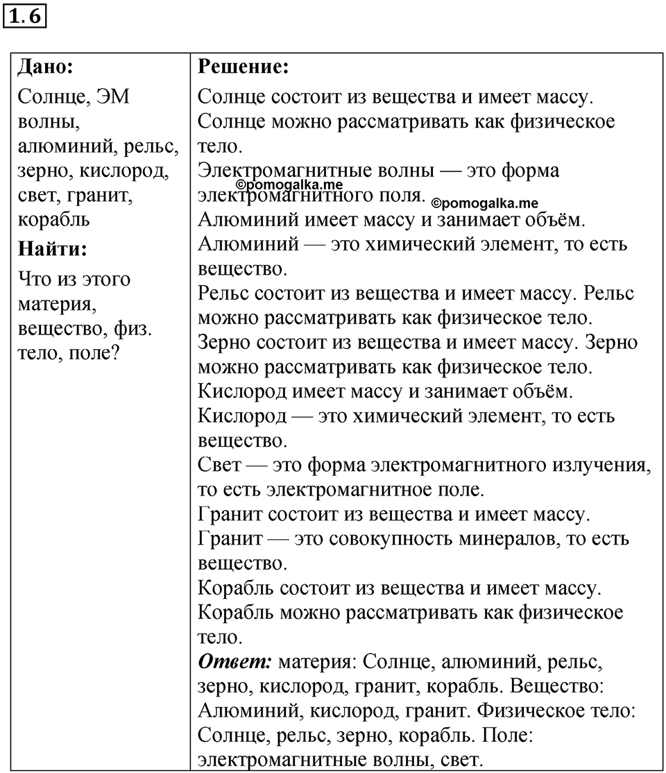 Номер 1.6 — решение 1