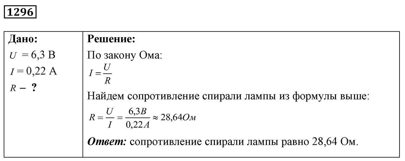 Задача №1296 — решение 1