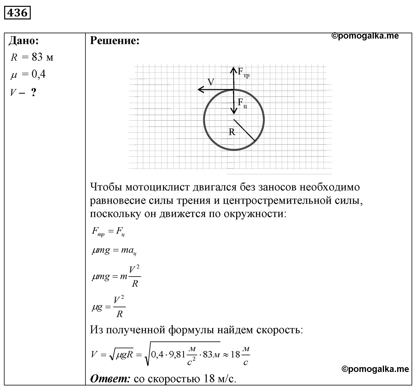 Задача №436 — решение 1
