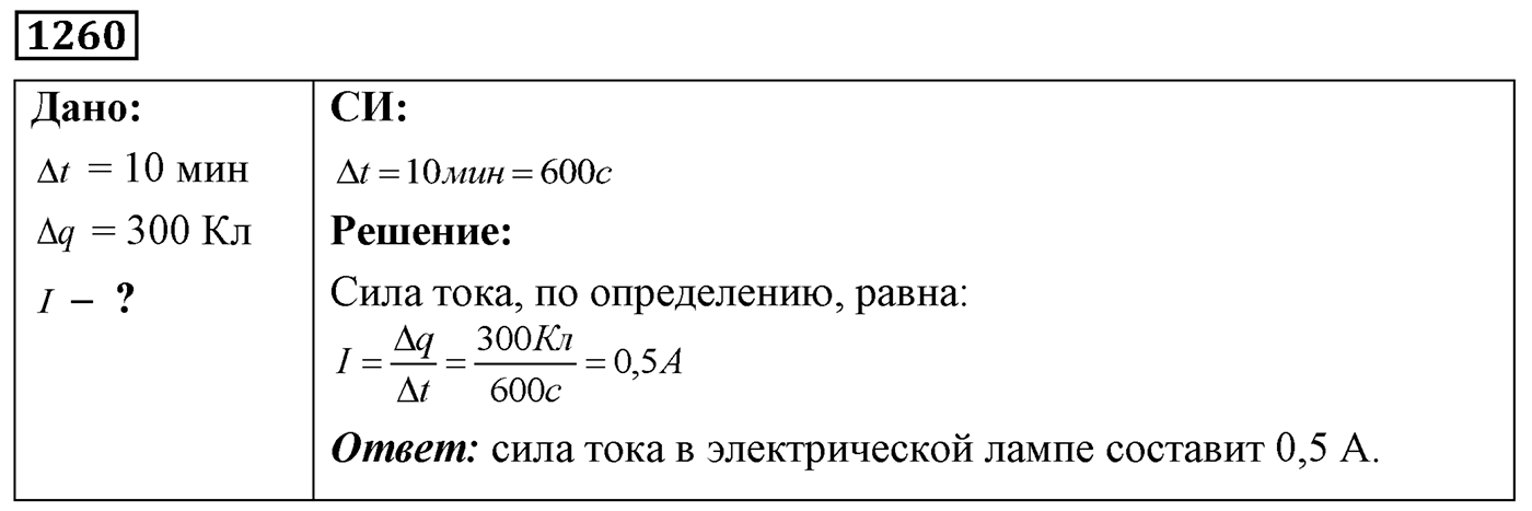 Задача №1260 — решение 1