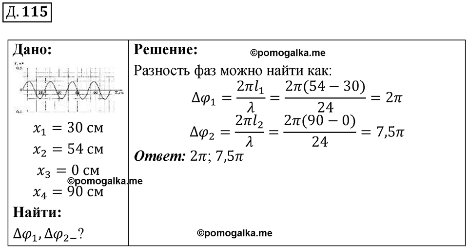 Д. 115 — решение 1