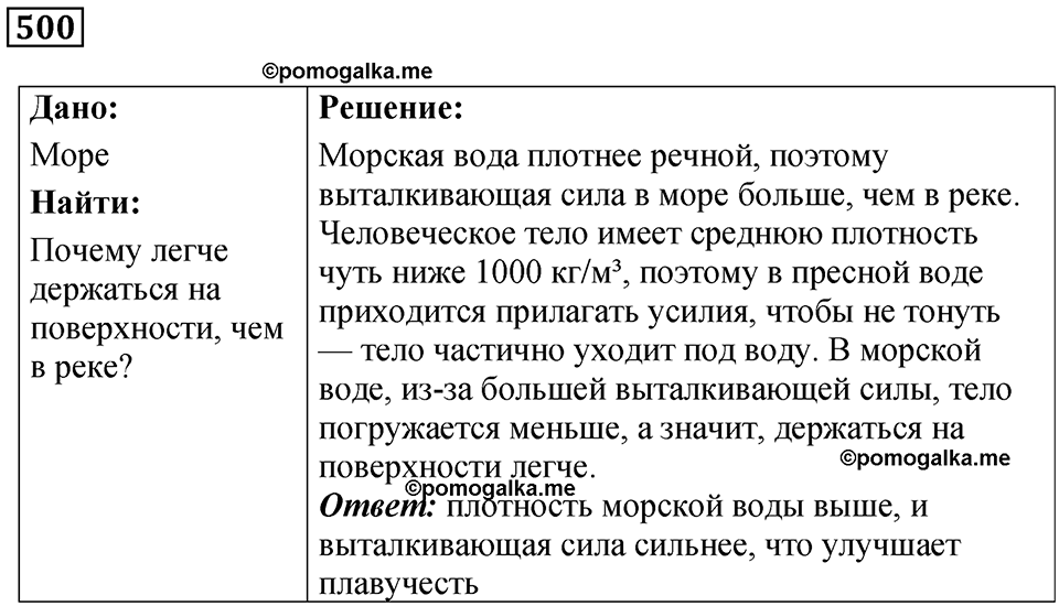 Номер 500 — решение 1