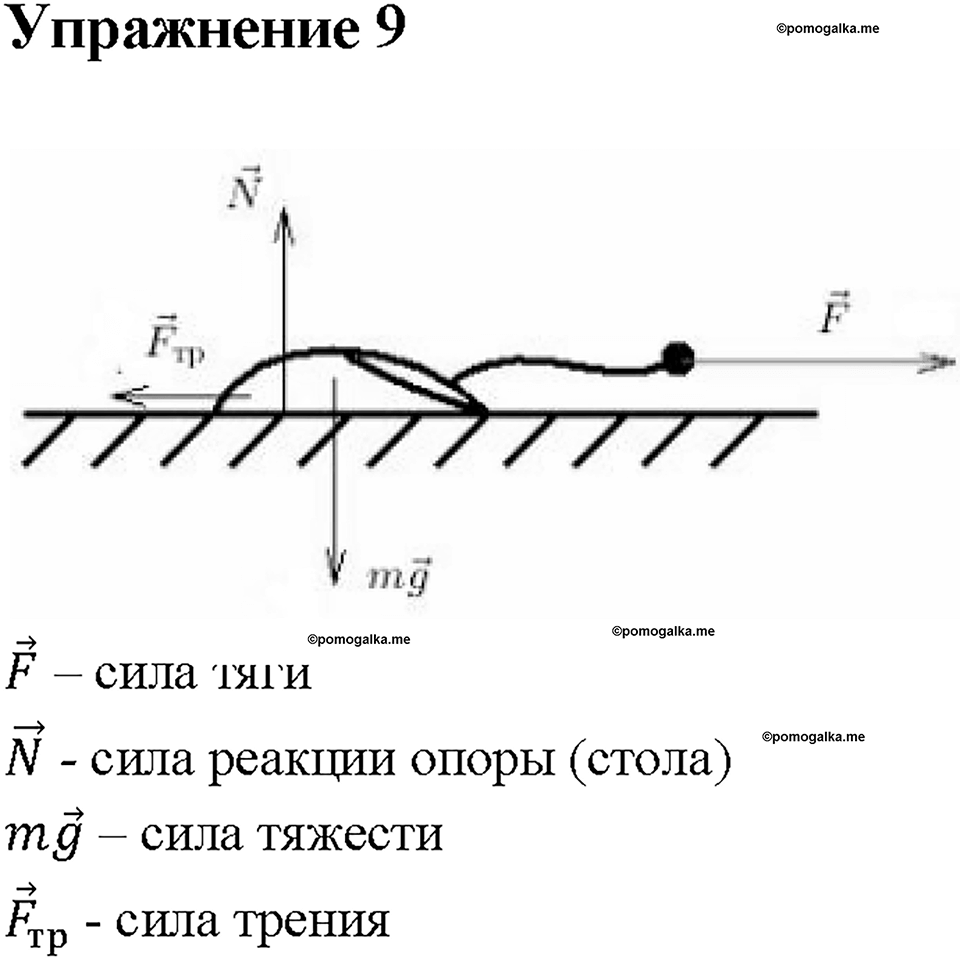 Глава 2. Взаимодействие тел. Сила. §24. Упражнение 9, номер №1 — решение 1