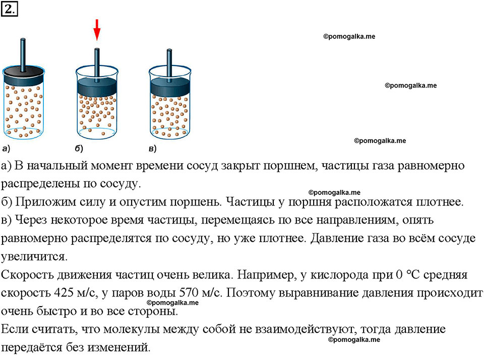 Глава 3. Давление твердых тел, жидкостей и газов. Передача давления жидкостями и газами. Закон Паскаля. §38. Вопрос №2 — решение 1