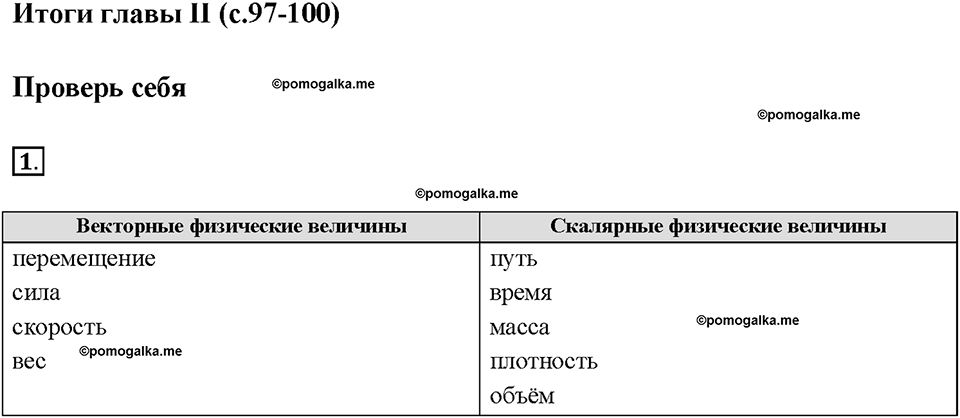Глава 2. Взаимодействие тел. Трение в природе и технике. §34. Проверь себя, номер №1 — решение 1