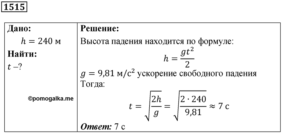 Номер 1515 — решение 1