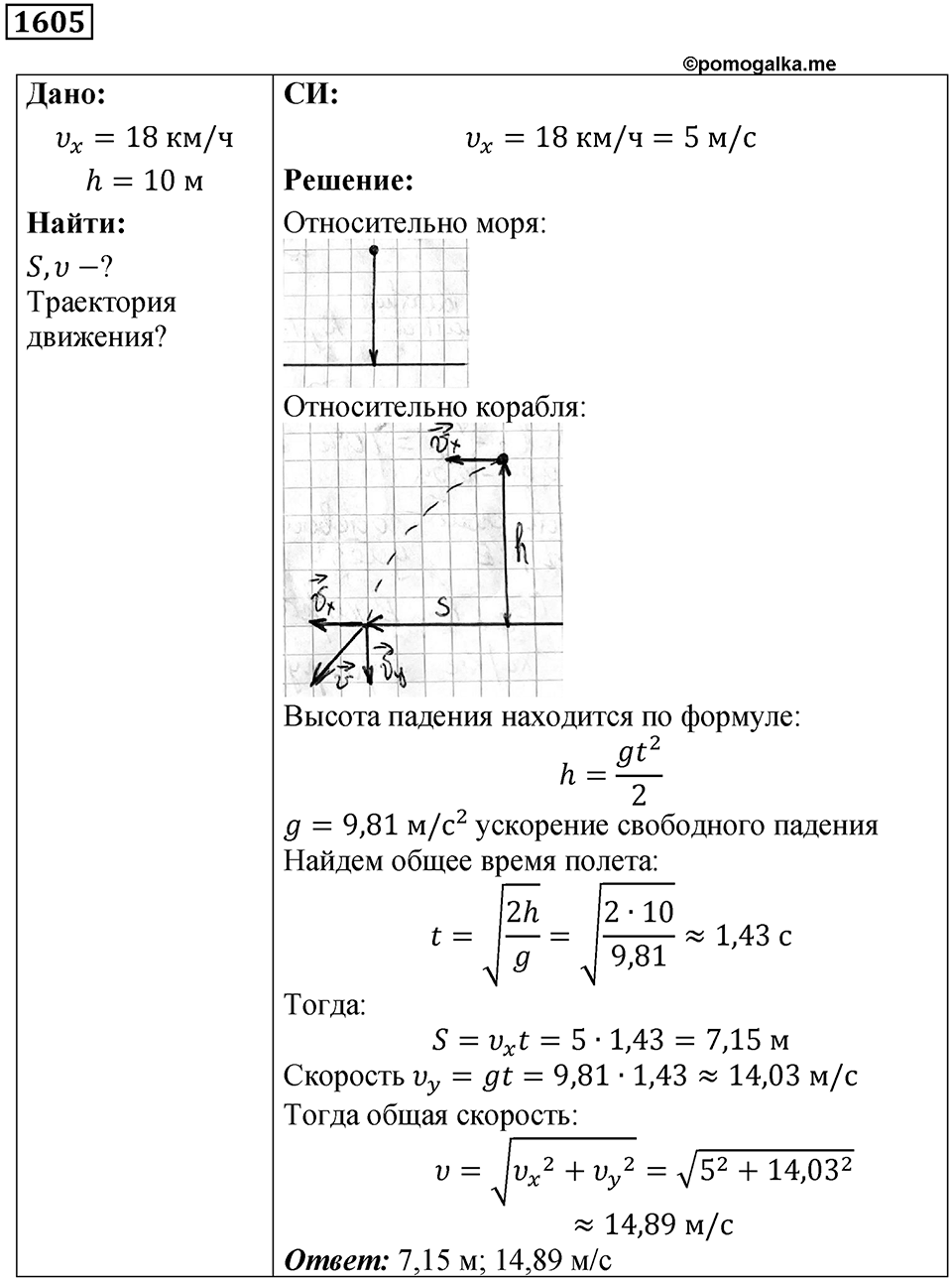 Номер 1605 — решение 1