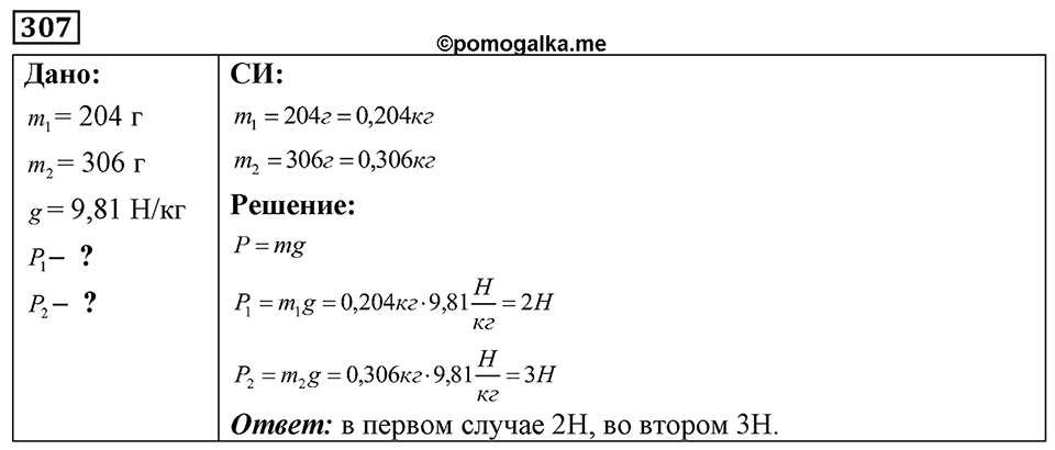 Номер 307 — решение 1