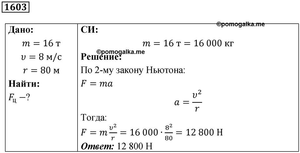 Номер 1603 — решение 1