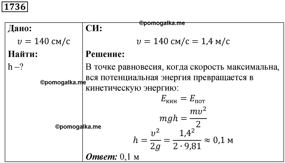 Номер 1736 — решение 1