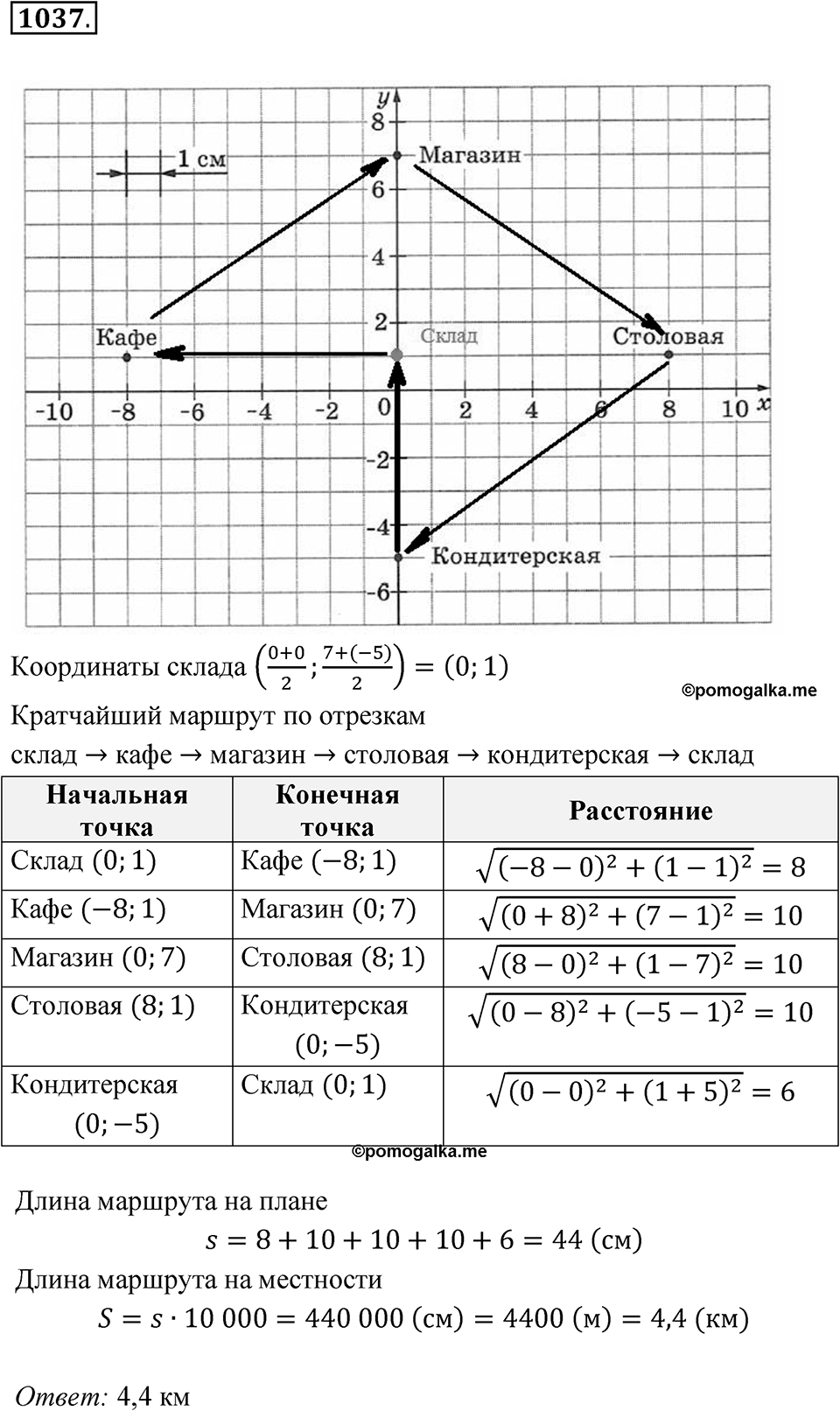 Номер 1037 — решение 1