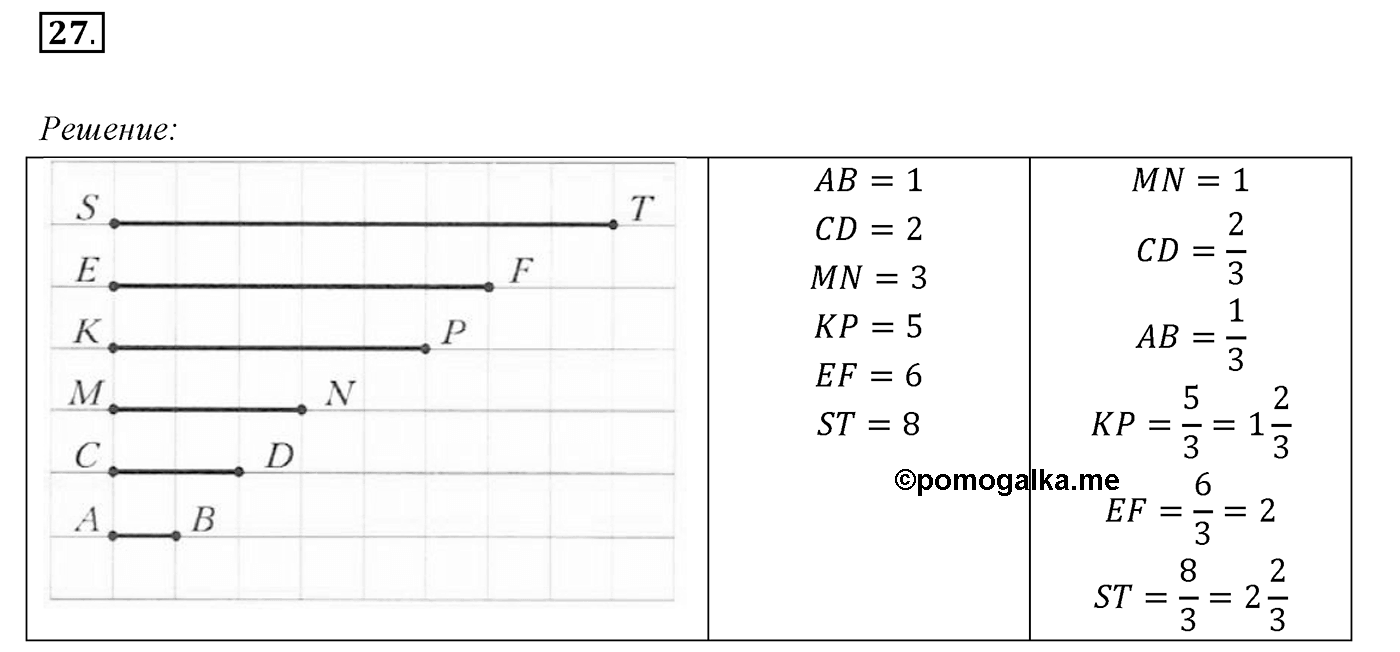 §2. Отрезок и его длина. Номер №27 — решение 1