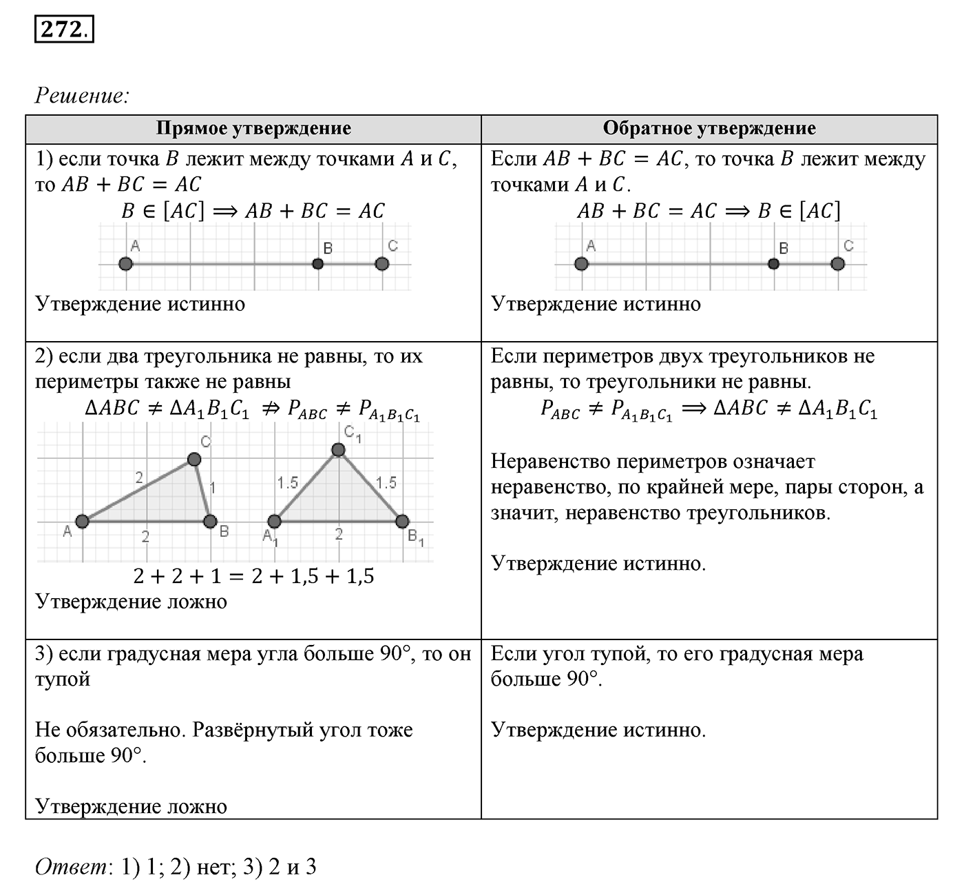 §12. Теоремы. Номер №272 — решение 1