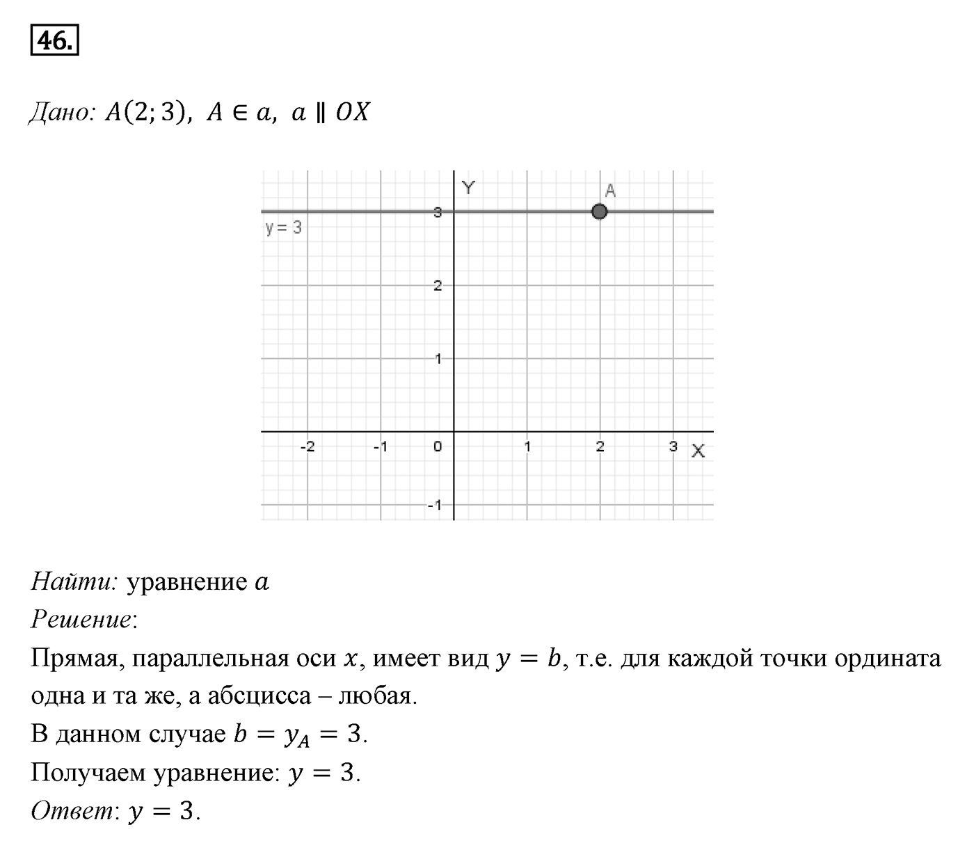 Декартовы координаты на плоскости. Параграф 8 Задача №46 — решение 1