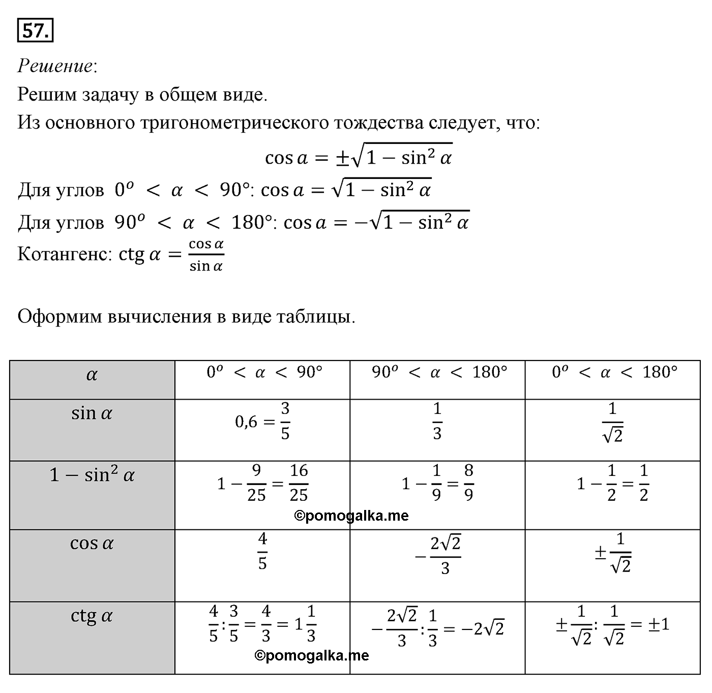 Декартовы координаты на плоскости. Параграф 8 Задача №57 — решение 1