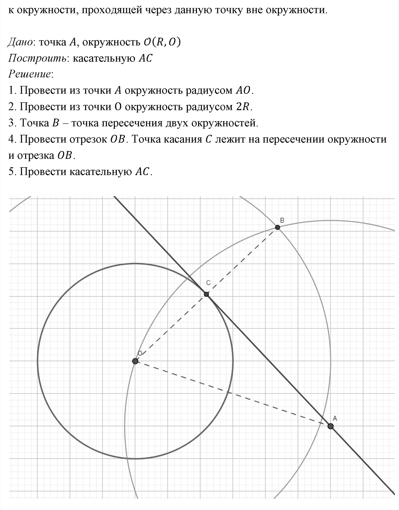Геометрические построения. Параграф 5 Задача №51 — решение 2