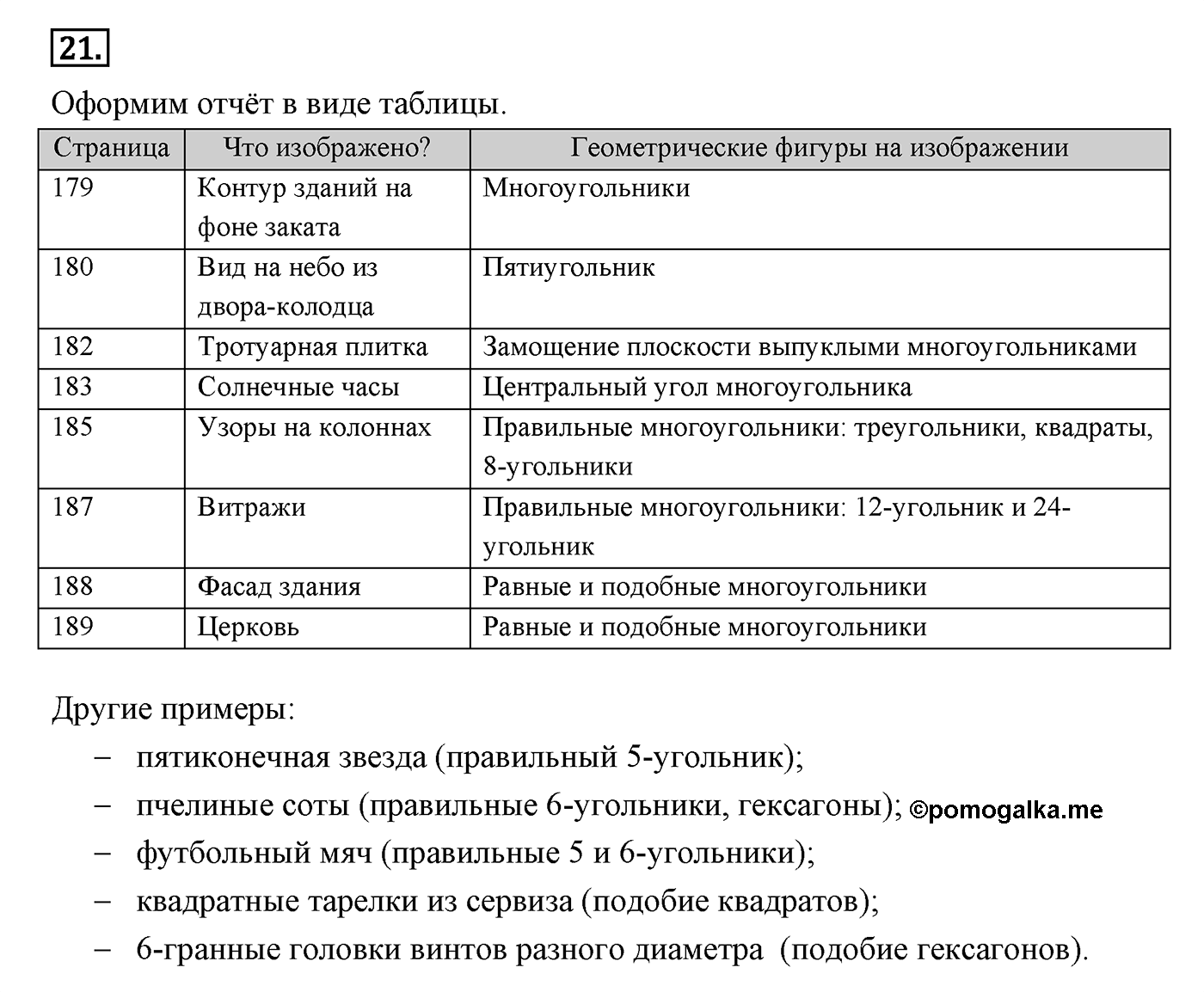 Многоугольники. Параграф 13 Страница 191 Контрольный вопрос №21 — решение 1