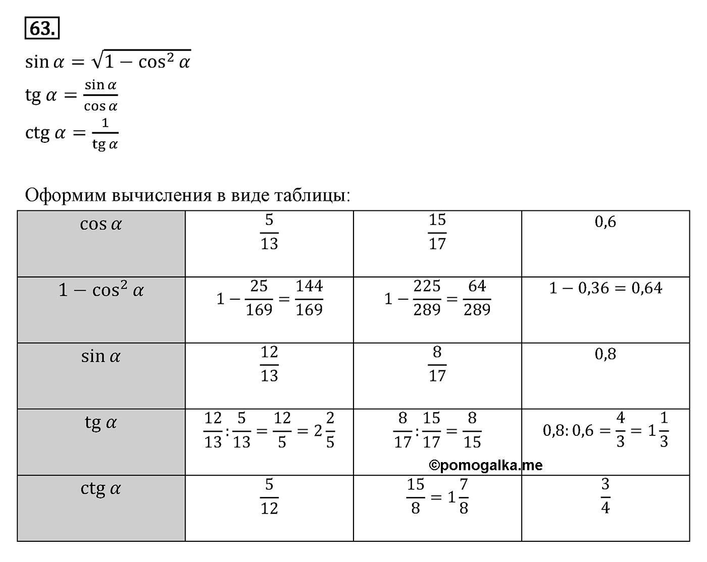Теорема Пифагора. Параграф 7 Задача №63 — решение 1