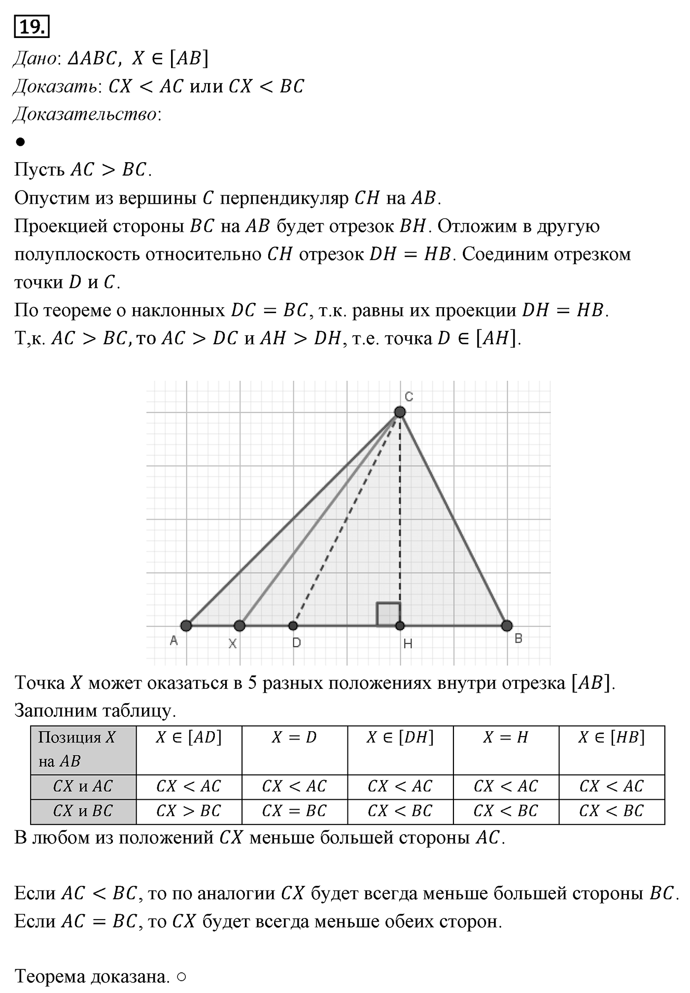 Теорема Пифагора. Параграф 7 Задача №19 — решение 1