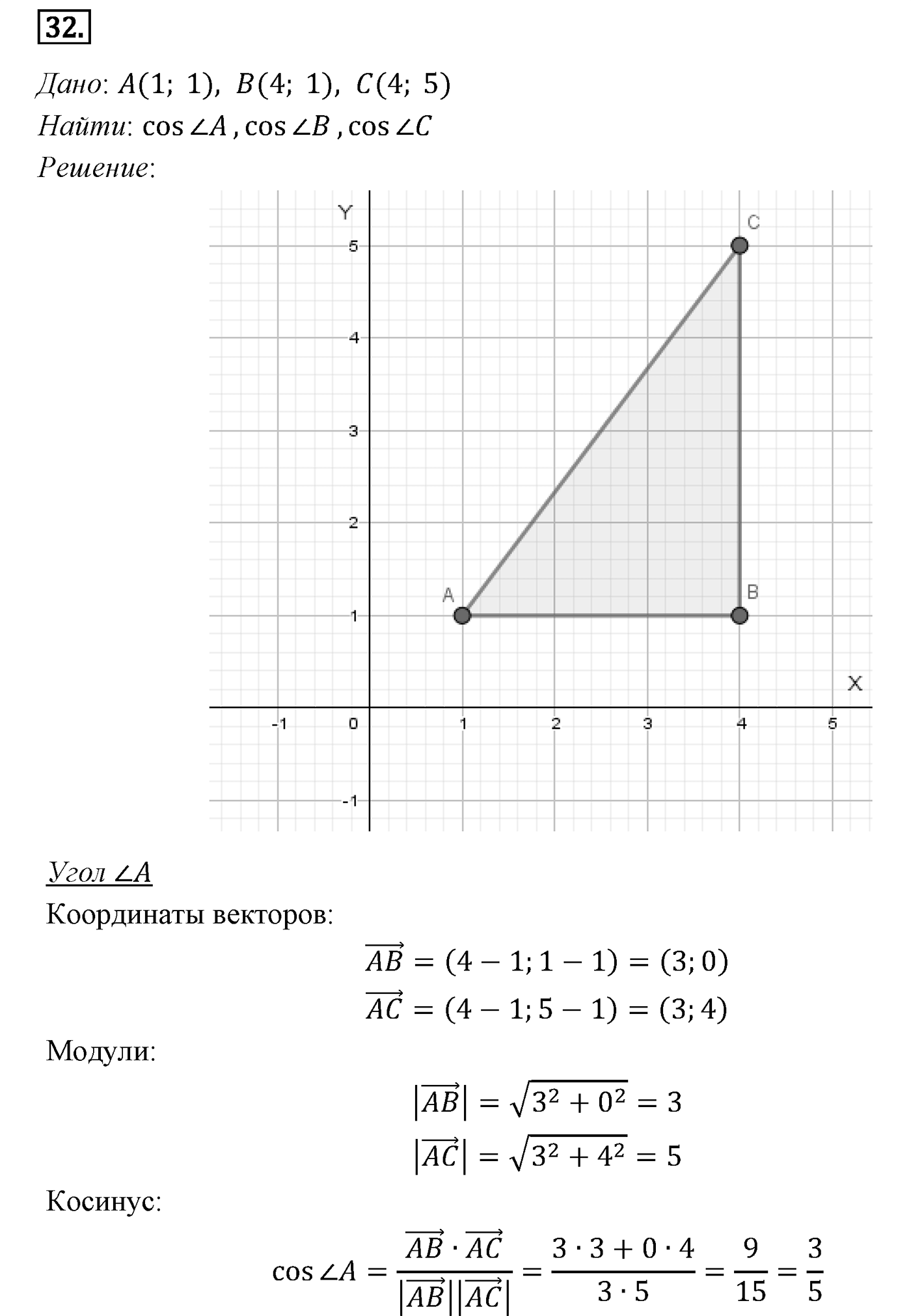 Векторы. Параграф 10 Задача №32 — решение 1