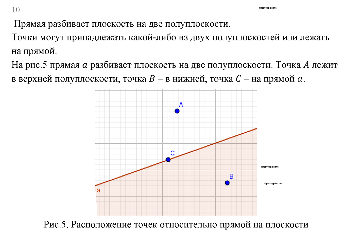 Основные свойства простейших геометрических фигур. Параграф 1 Страницы 16-17 Контрольный вопрос №10 — решение 1