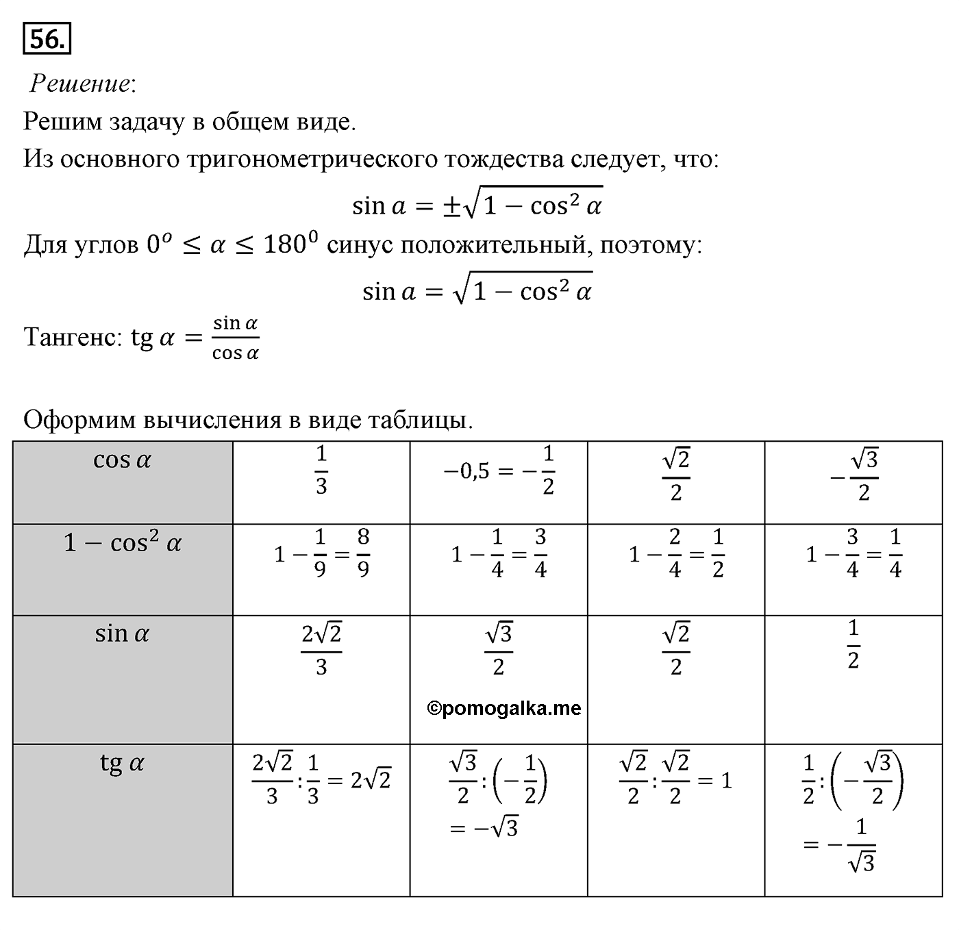 Декартовы координаты на плоскости. Параграф 8 Задача №56 — решение 1