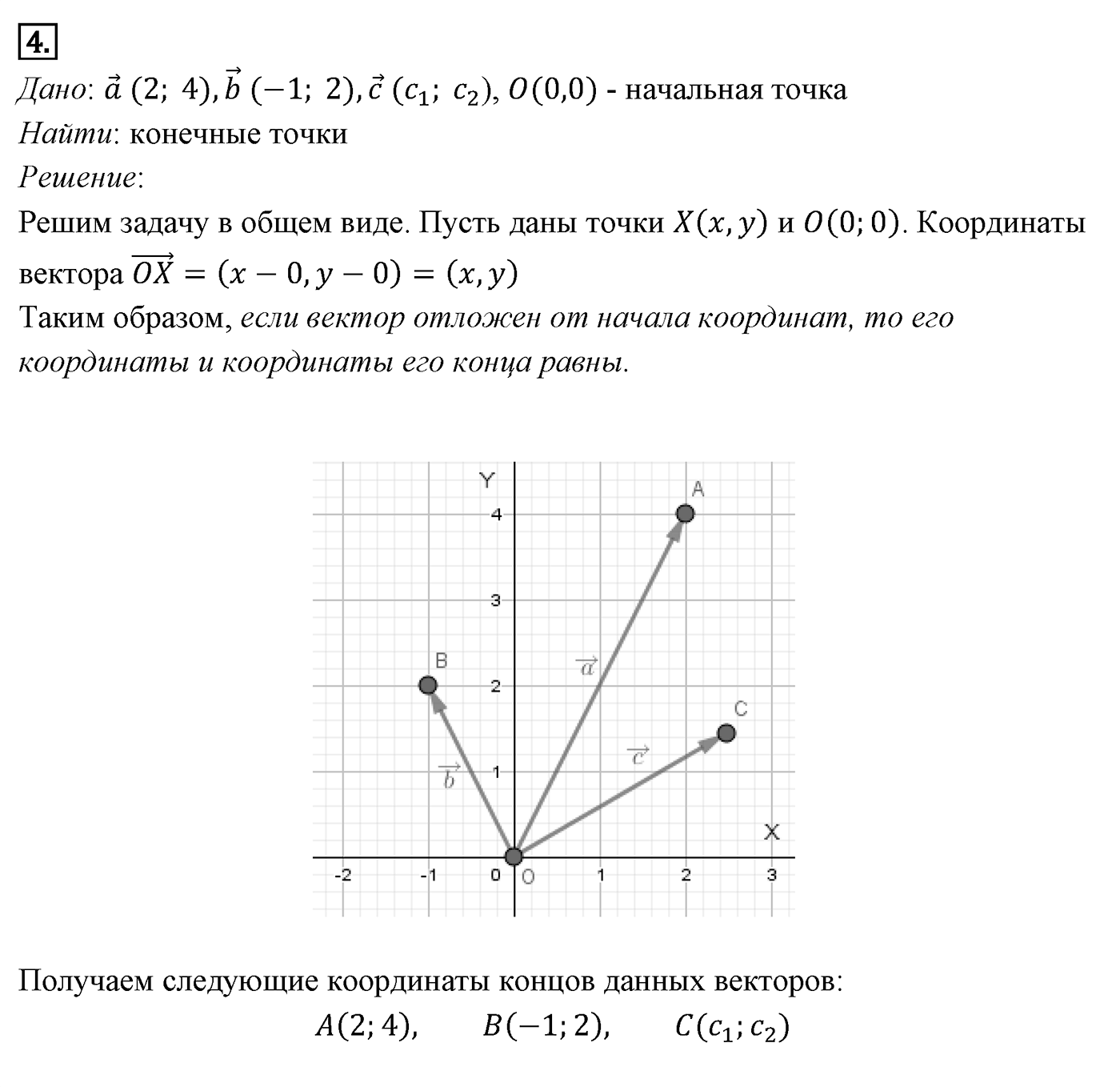 Векторы. Параграф 10 Задача №4 — решение 1