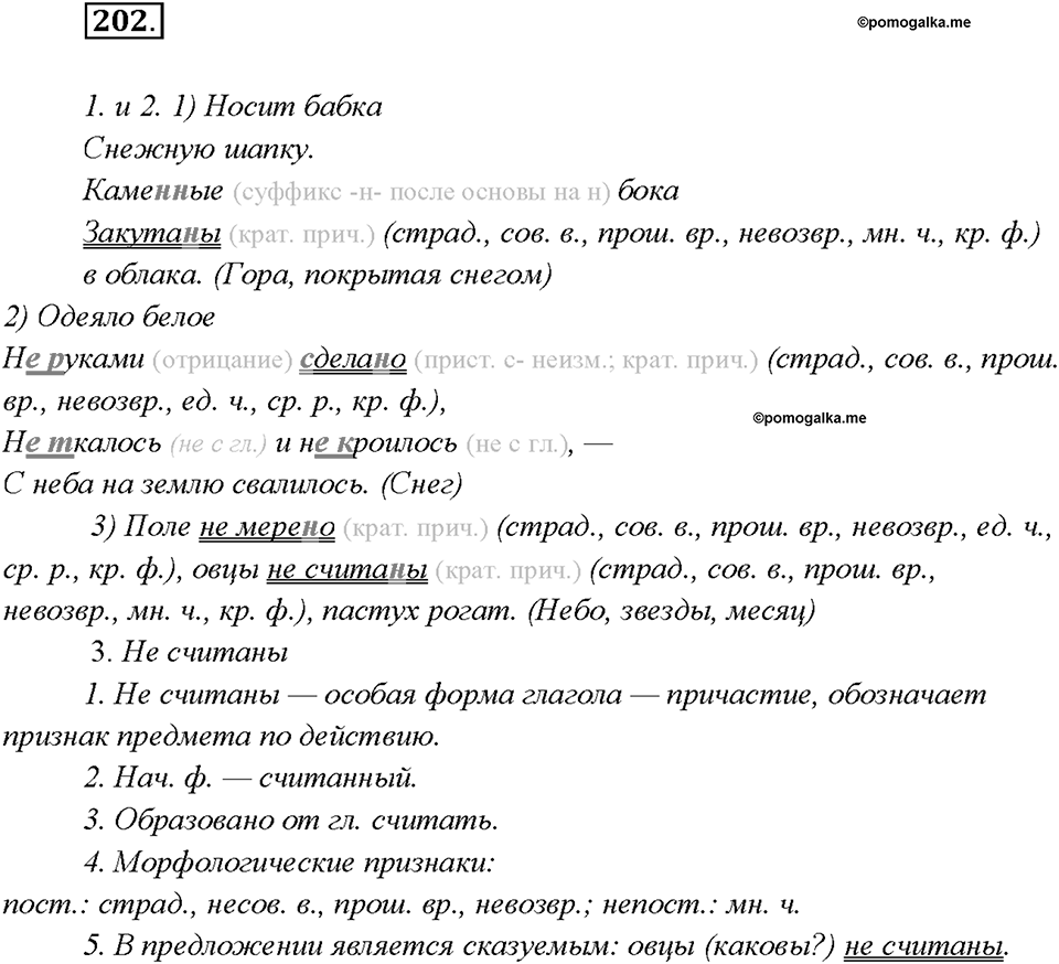Упражнение 202 — решение 1