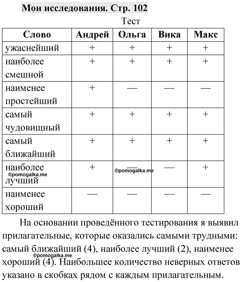 Страница 102 Мои исследования — решение 1