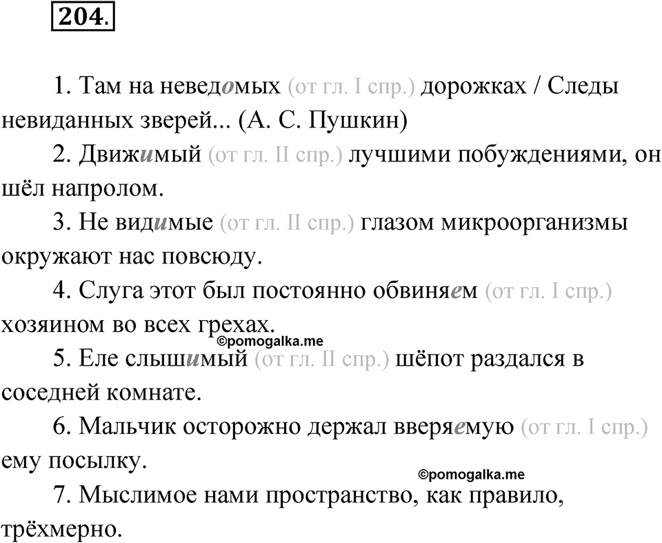 Упражнение 204 — решение 1