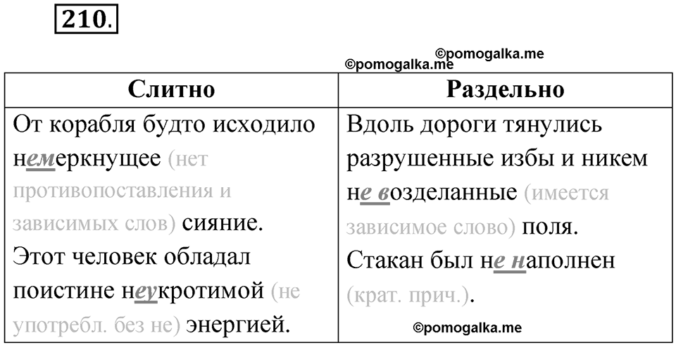 Упражнение 210 — решение 1