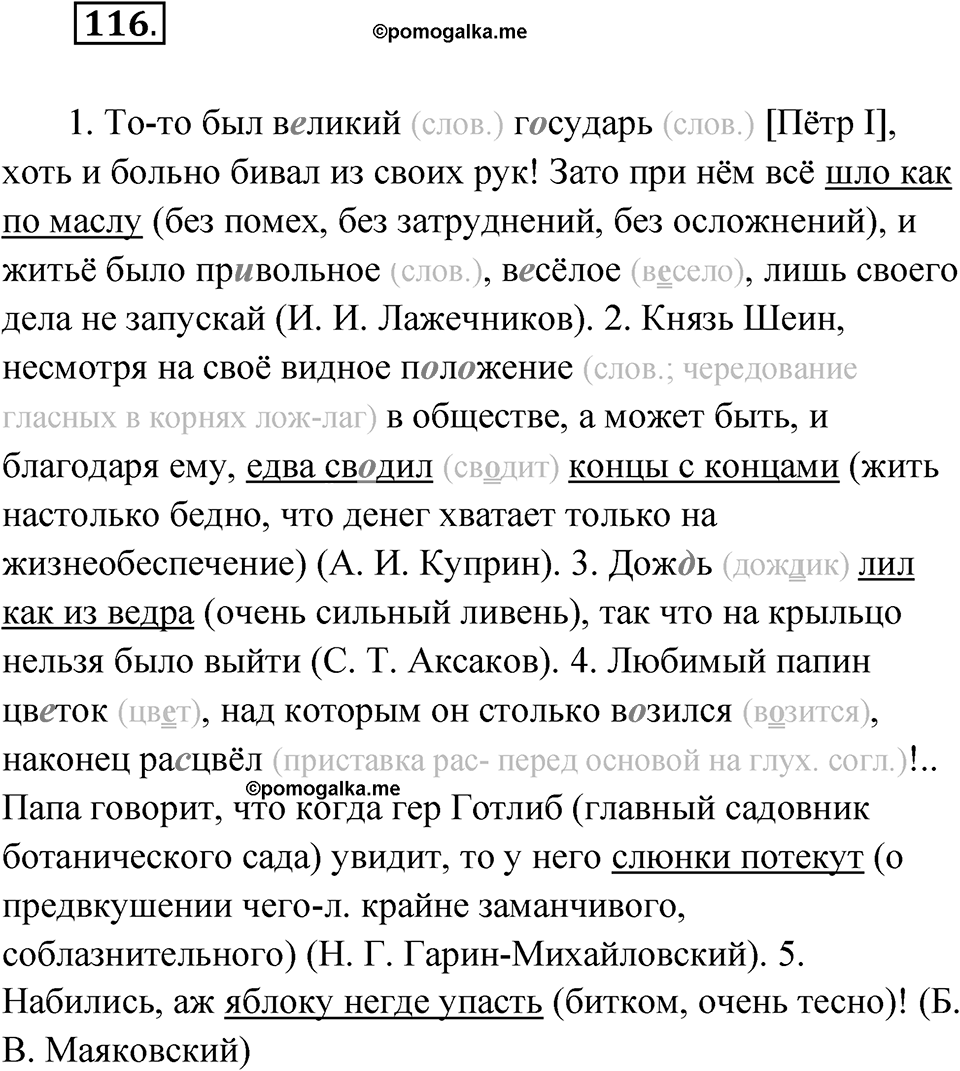 Упражнение 116 — решение 1